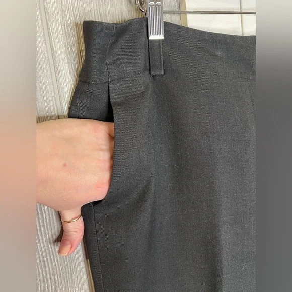 280. Ann Taylor Cuffed Classic Charcoal Grey Trousers Size 10 - Picture 4 of 8